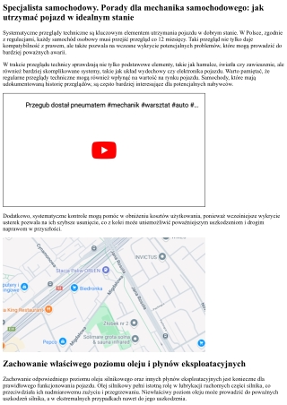 Auto serwis. Wskazówki dla mechanika samochodowego: jak utrzymać pojazd w doskon