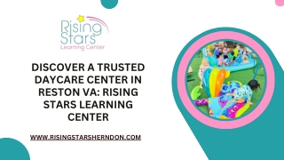 Exceptional Daycare Center in Reston, VA - Rising Stars Learning Center