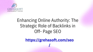 The Strategic Role of Backlinks in Off- Page SEO