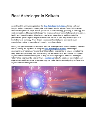 Best Astrologer In Kolkata