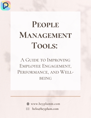 People Management Tools: Enhancing Workforce Efficiency and Well-being