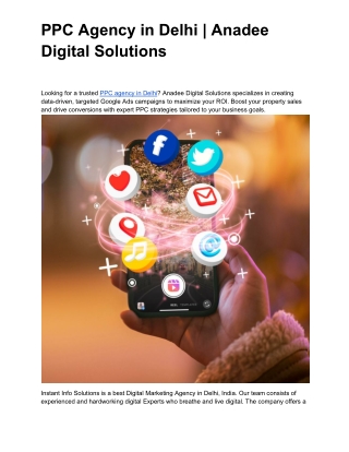 PPC Agency in Delhi _ Anadee Digital Solutions