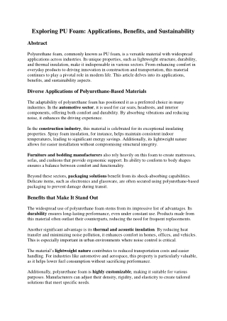 AKTC- ARTICLE Exploring PU Foam (jan1)