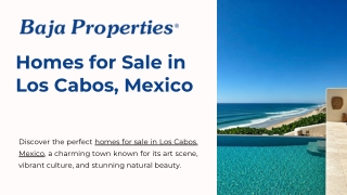 Homes for Sale in Los Cabos Mexico