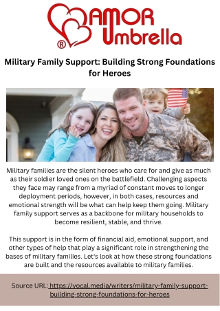 Military Family Support Building Strong Foundations for Heroes