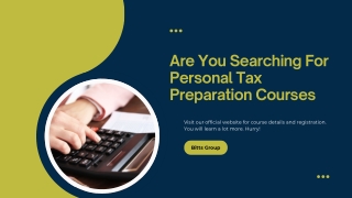 Are You Searching For Personal Tax Preparation Courses (1)