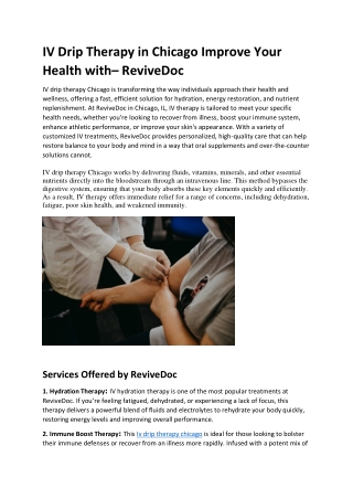 IV Drip Therapy in Chicago Improve Your Health with (1)