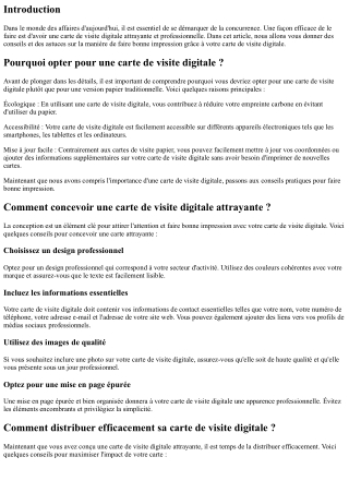 Comment faire bonne impression grâce à sa carte de visite digitale ?