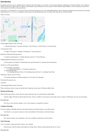 Revamp Your Home with Expert Flooring Services