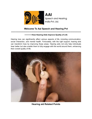 Aai Speech and hearing aid PDF