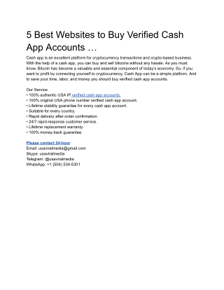 5 Best Websites to Buy Verified Cash App Accounts ...