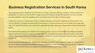 Effortless Business Registration in South Korea for Foreign Investors