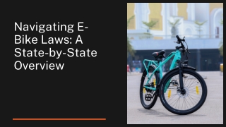 Navigating E-Bike Laws: A State-by-State Overview