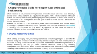 A Comprehensive Guide For Shopify Accounting and Bookkeeping