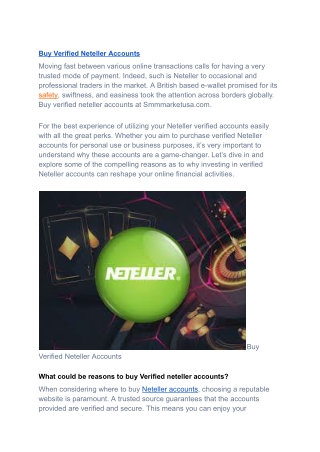 The Ultimate Guide to Buying Verified Neteller Accounts in 2024&2025