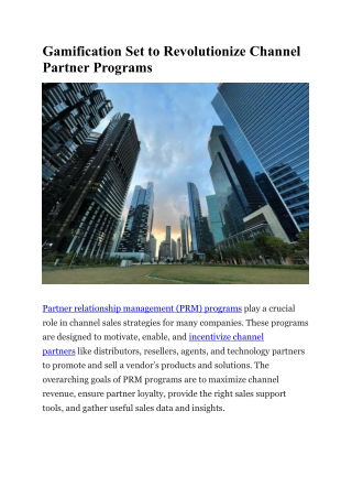 Gamification Set to Revolutionize Channel Partner Programs