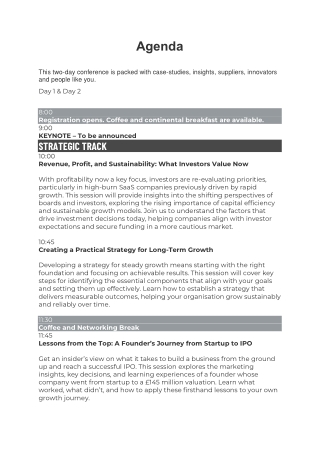 HGMS 2025 Agenda Cutting Edge B2B Marketing Strategies to Accelerate Growth