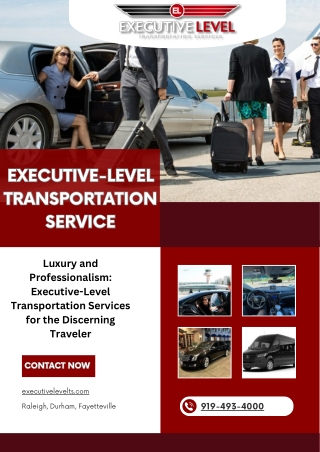 Executive-Level Transportation: Where Excellence Meets Elegance