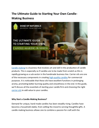 The Ultimate Guide to Starting Your Own Candle-Making Business
