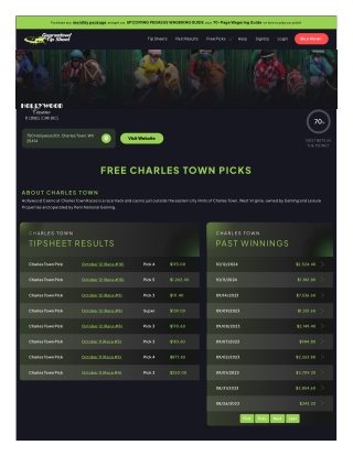 Charles Town Races|Guaranteed Tip Sheet