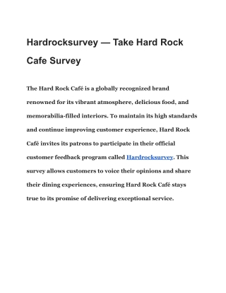 Hardrocksurvey