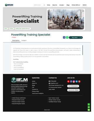 Become a Certified Powerlifting Training Specialist with IIFEM
