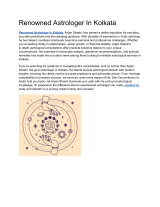 Renowned Astrologer In Kolkata