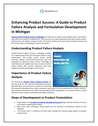 Enhancing Product Success: A Guide to Product Failure Analysis and Formulation D