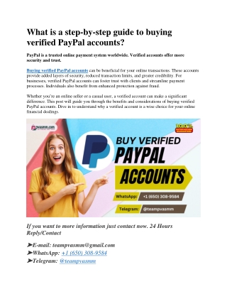 Essential Tips on How to Buy Verified PayPal Accounts in 2025