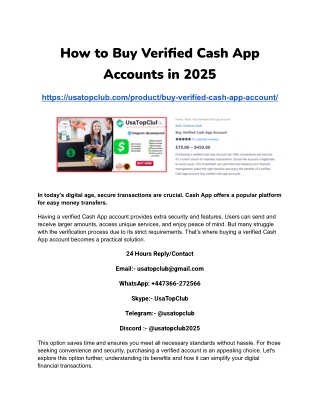 How to Buy Verified Cash App Accounts in 2025