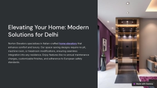 Norton Elevators - Home Elevators & Residential Lifts in Delhi