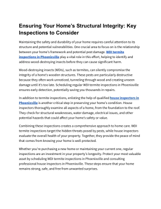 Ensuring Your Home’s Structural Integrity_ Key Inspections to Consider
