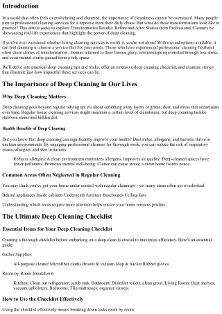 “Transformative Results: Before and After Stories from Professional Cleaners”