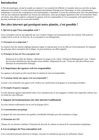 Des sites internet qui protègent notre planète, c'est possible !
