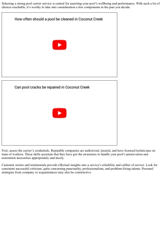 How to Choose the Right Pool Service Provider