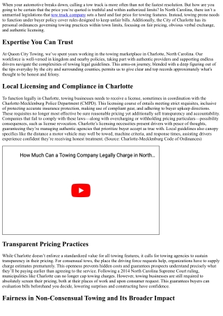 How Much Can a Towing Company Legally Charge in North Carolina?