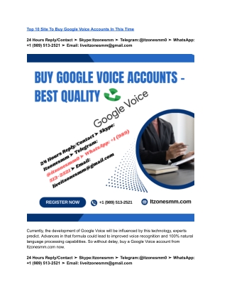 Buy & Sell Google Voice Accounts New and Old