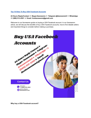 5 Best Sites to Buy Facebook Accounts (PVA & Aged)
