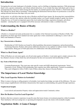 Realtor vs. Real Estate Agent: Who Should You Work With in Scottsdale?
