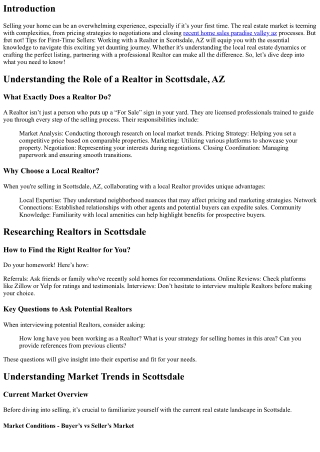 Tips for First-Time Sellers: Working with a Realtor in Scottsdale, AZ