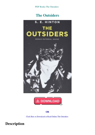 PDF Books The Outsiders