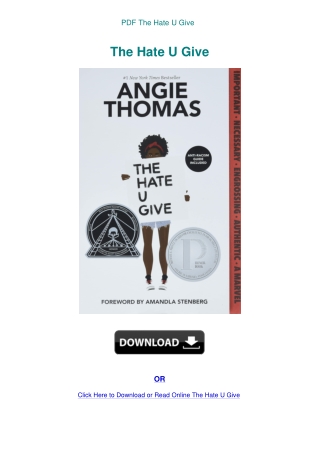 PDF The Hate U Give