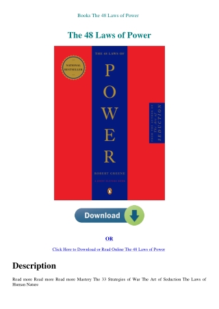 Books The 48 Laws of Power