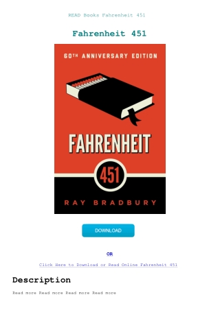 READ Books Fahrenheit 451