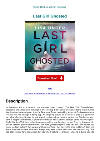 READ Books Last Girl Ghosted