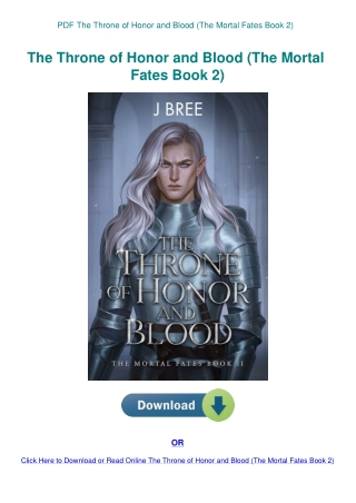 PDF The Throne of Honor and Blood (The Mortal Fates Book 2)
