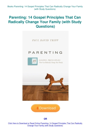Books Parenting 14 Gospel Principles That Can Radically Change Your Family (with Study Questions)