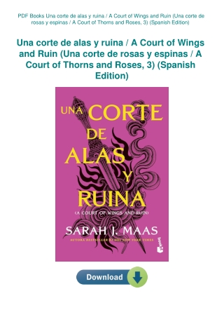 PDF Books Una corte de alas y ruina  A Court of Wings and Ruin (Una corte de rosas y espinas  A Cour