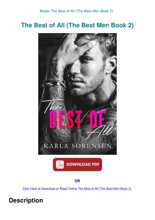 Books The Best of All (The Best Men Book 2)