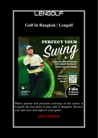 Golf In Bangkok | Lengolf